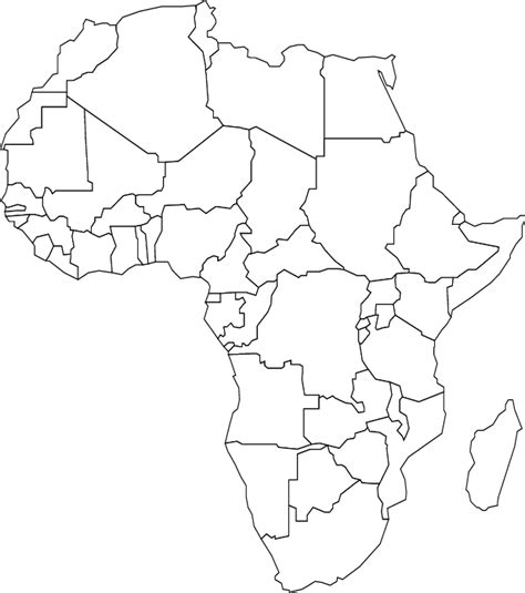 Africa Blank Map Printable