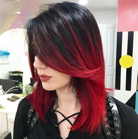 Black To Red Ombre Balayage Best Ombre Hair Red Ombre Hair Hair