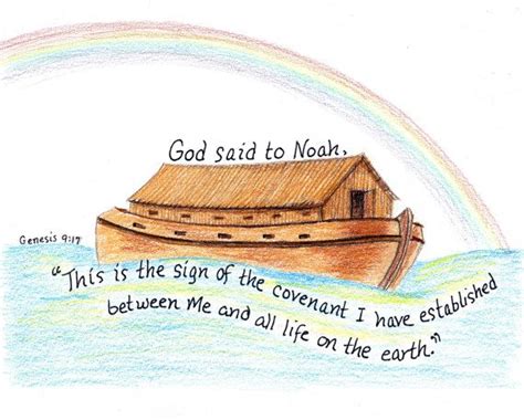 Noahs Ark Inspirational Bible Verse Print Bible Verse Art Print