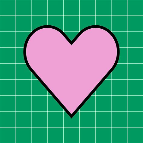 Heart Clipart Retro Grid Design Free Vector Rawpixel