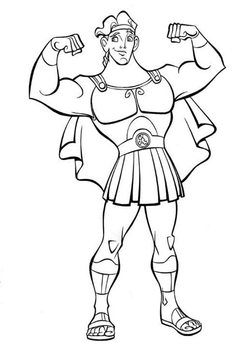 Drawings Hercules Superheroes Printable Coloring Pages