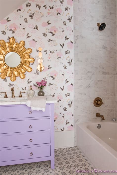 Winters Gorgeous Floral Wallpaper Bathroom Reveal Kids Room