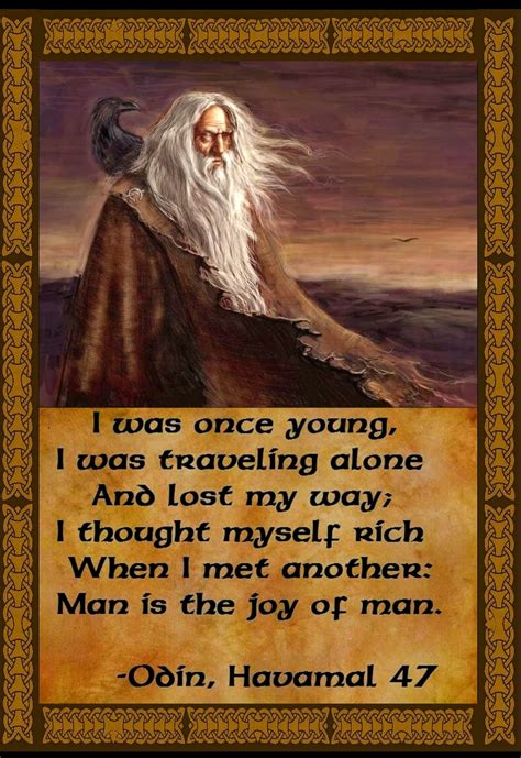 Havamal The Wisdom Of The High One Viking Quotes Norse Pagan