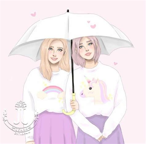 Cute drawings of girls easy. Pin by 🖤 on girly_m | Bff drawings, Drawings of friends ...