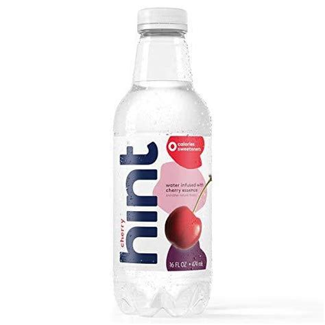 Hint Water Cherry Pack Of 12 16 Ounce Bottles Pure Water Infused