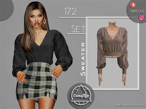 Set 172 Sweater Sims 4 Clothes Mod Modshost