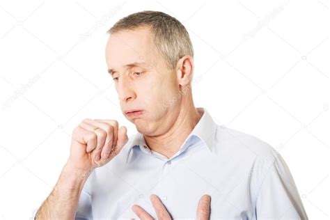 Man Coughing Because Of Flu — Stock Photo © Piotrmarcinski 65197509