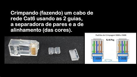 Como Crimpar Um Cabo De Rede Cat Com As Guias A Separadora De Pares