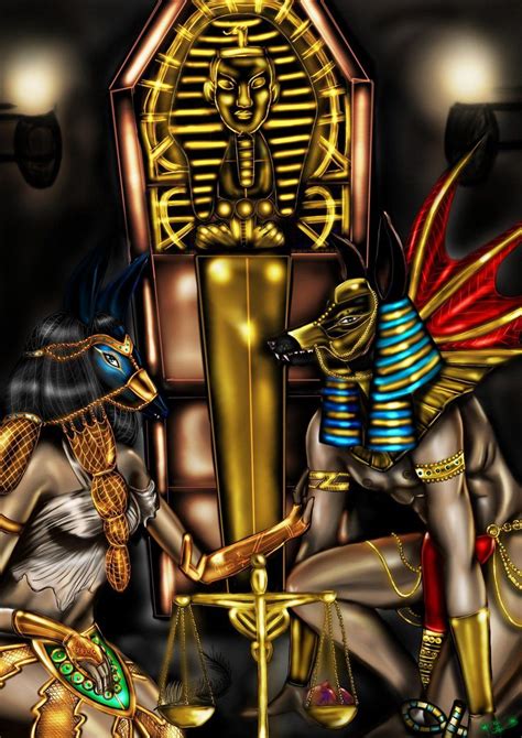☥egyptian Mythology☥anubis And Anput Anubis Egyptian Gods Egypt Art