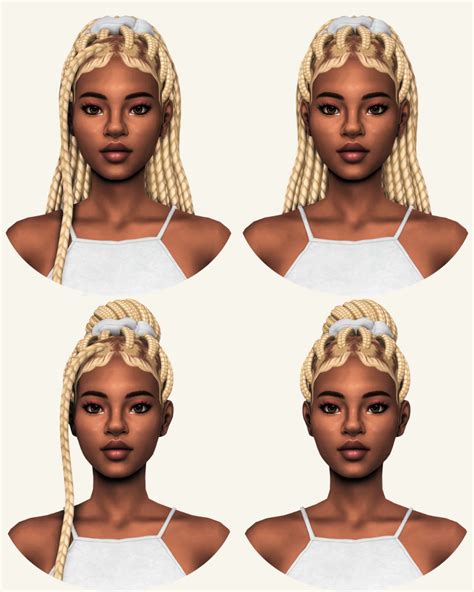 Braids Collectionhere Is A Revamp Of My Braid Sims 4 Body Mods