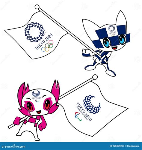 The Mascot Of The Tokyo 2021 Olympics Game Named Miraitowa Vector