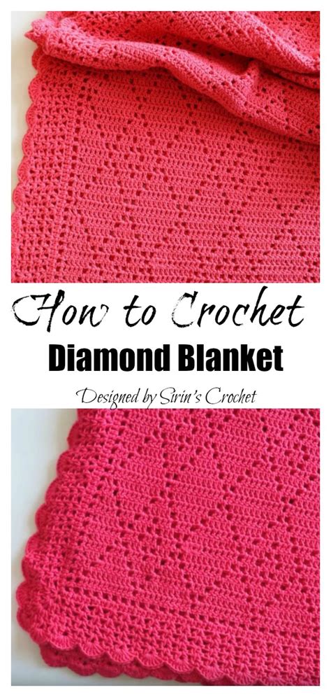 Diamond Blanket Free Crochet Pattern