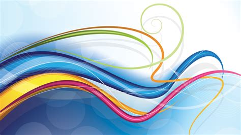 Digital Art Abstract Colorful Wavy Lines Wallpapers Hd