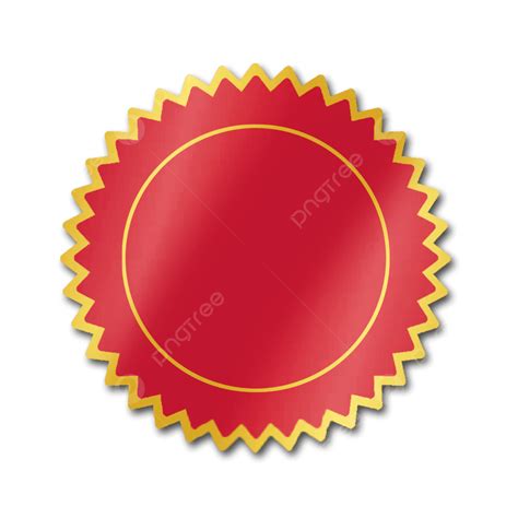 圓形金色和紅色徽章保證了逼真的獎牌 金徽章圈 紅色徽章 徽章設計素材圖案，psd和png圖片免費下載