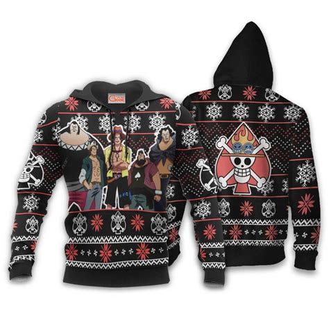 Ace Spade Pirates Ugly Christmas Sweater Custom Anime One Piece Xmas