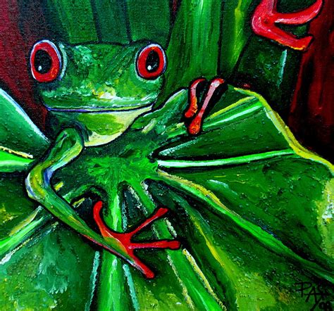 Curious Tree Frog Painting By Patti Schermerhorn Fine Art America