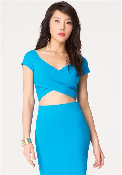 We did not find results for: Bebe Off Shoulder Wrap Crop Top in Blue (BLUE JEWEL) | Lyst