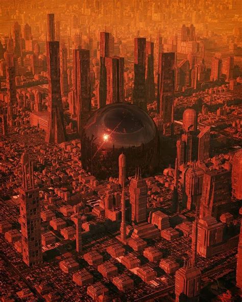 Red Marsopolis By Annibale Siconolfi Inward 3d Artist Futuristic