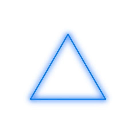 Blue Neon Triangle 36557405 Png