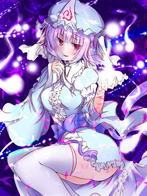 Nagii Yuki Soulhunter En Saigyouji Yuyuko Touhou 1girl Breasts Cherry Blossoms Female