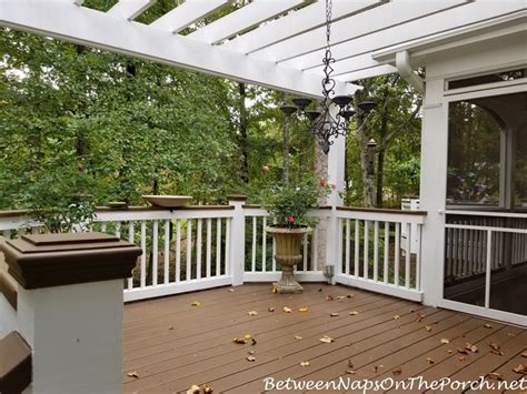 How to spray a deck! Deck "Before And After" with Sherwin Williams Lodge Brown Solid Stain for the Deck and Hand Rails