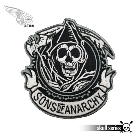 Sons Of Reaper Chest Vest Biker Embroidered Iron On Front Rider Patch