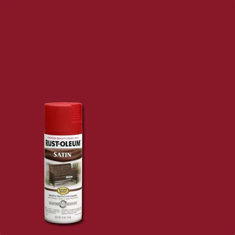 Rust Oleum Stops Rust 12 Oz Protective Enamel Satin Heritage Red Spray