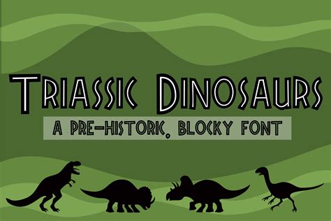 Triassic Dinosaurs Font By Illustration Ink · Creative Fabrica