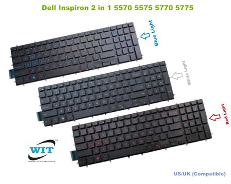 Laptop Keyboard For Dell Inspiron 15 5565 5567 5570 5575 7566 7567 G3