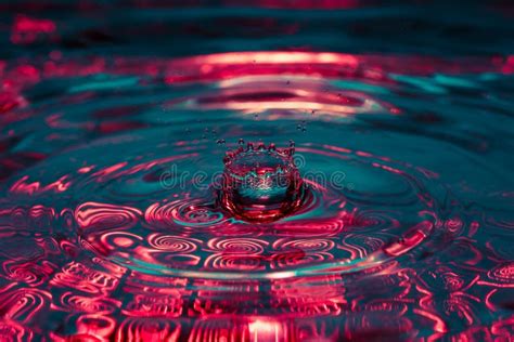 Beautiful Colorful Water Splash From Fallen Drop Stock Photo Image Of