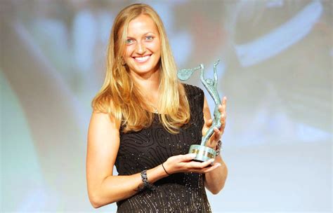 Petra Kvitova And Trophy For Best Tennis Player In Last