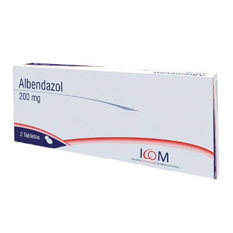 Albendazol 200 Mg Caja X 2 Tabletas Icom Droguería Ética