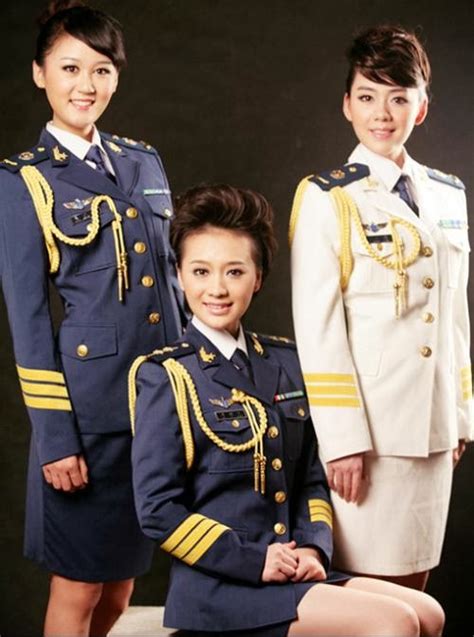 The Uniform Girls Pic Chinese China Female Military Uniforms Blue 5