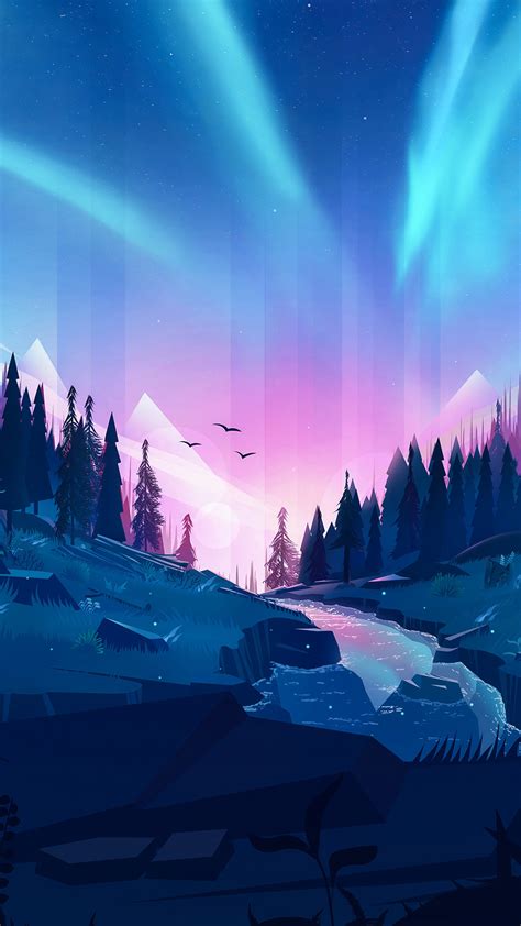 2160x3840 Auroral Forest 4k Illustration Sony Xperia Xxzz5 Premium Hd