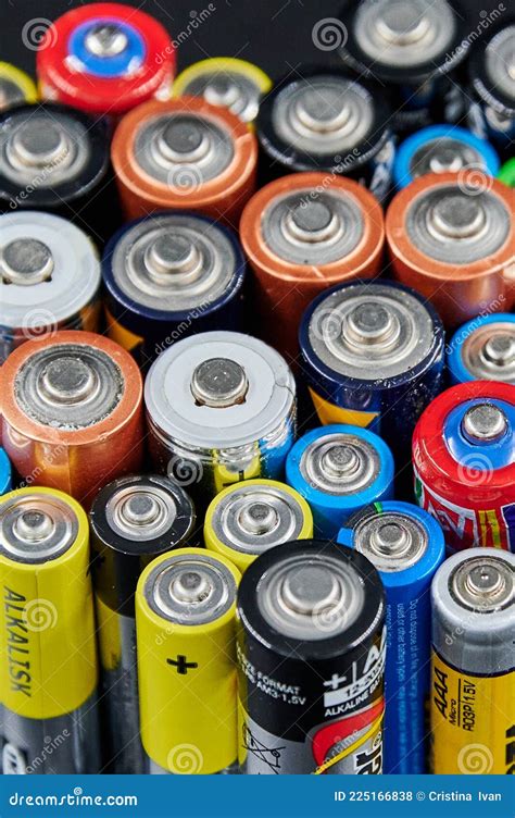 Pile Of Used Batteries Editorial Stock Photo Image Of Industry 225166838
