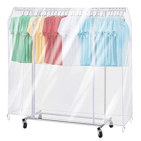 Zzone Garment Rack Covertransparent Peva Clothing Rack Cover Clear