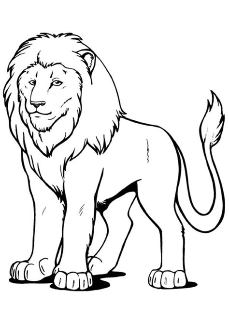 Printable Lion Coloring Page For Kids Lion Coloring Pages Animal