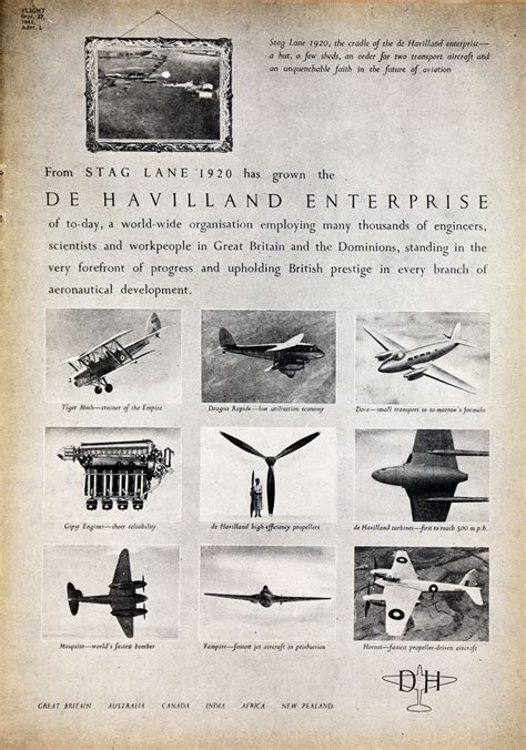 De Havilland Aircraft Co Graces Guide