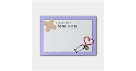 School Nurse Post It Note Zazzle
