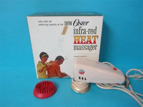 VINTAGE OSTER VIBRA Massage Infra Red Heat Handheld Massager Vibrator
