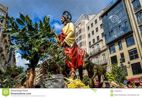 Palm Sunday In Vigo Galicia Spain Editorial Photography Image Of