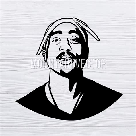 2pac Svg Tupac Shakur Silhouette Svg Perfect For Cricut Etsy