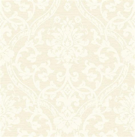 Romantic Brushed Damask Cream Wallpaper
