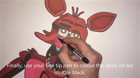 How To Draw Foxy From Five Nights At Freddys Step By Step Youtube