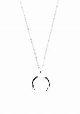 Pictures of Half Moon Necklace Silver
