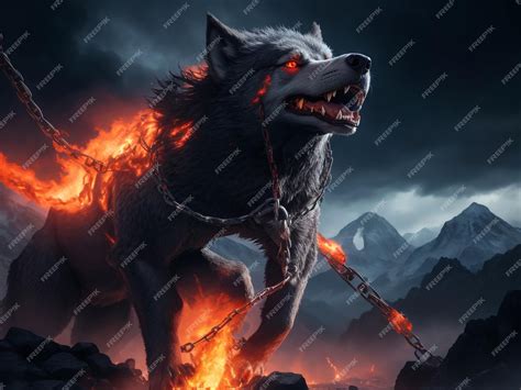 Premium Ai Image Angry Wolf Howling In Fire With Flames And Flames