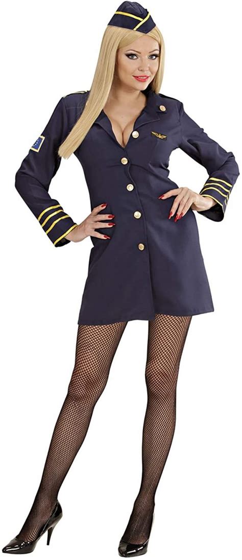 Ladies Flight Attendant Costume Large Uk 14 16 For Airline Aviation Stewardess Fancy Dress