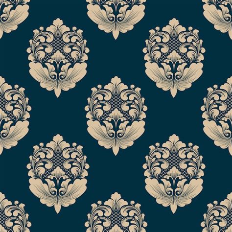 Free Vector Vector Damask Seamless Pattern Element Classical Luxury