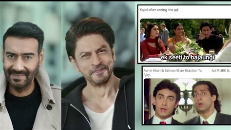 Shah Rukh Khan And Ajay Devgns Viral Ad Sparks Hilarious Meme Fest