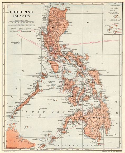 1921 Antique Philippines Map Vintage Map Of The Philippine Islands